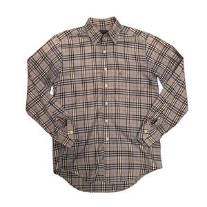 Burberry Classic Light Blue Nova Check Plaid Men's Shirt